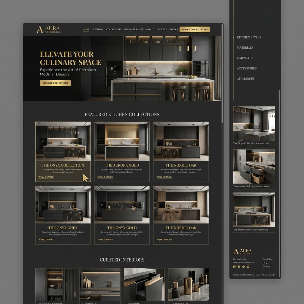 KitchenKraft website built by Devlopt Technologies