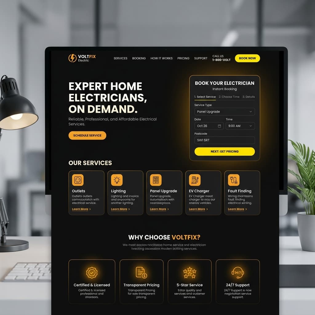 Apna Electrician website built by Devlopt Technologies
